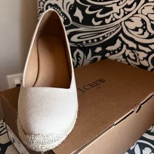 JCREW Factory Canvas espadrille wedges Size 7